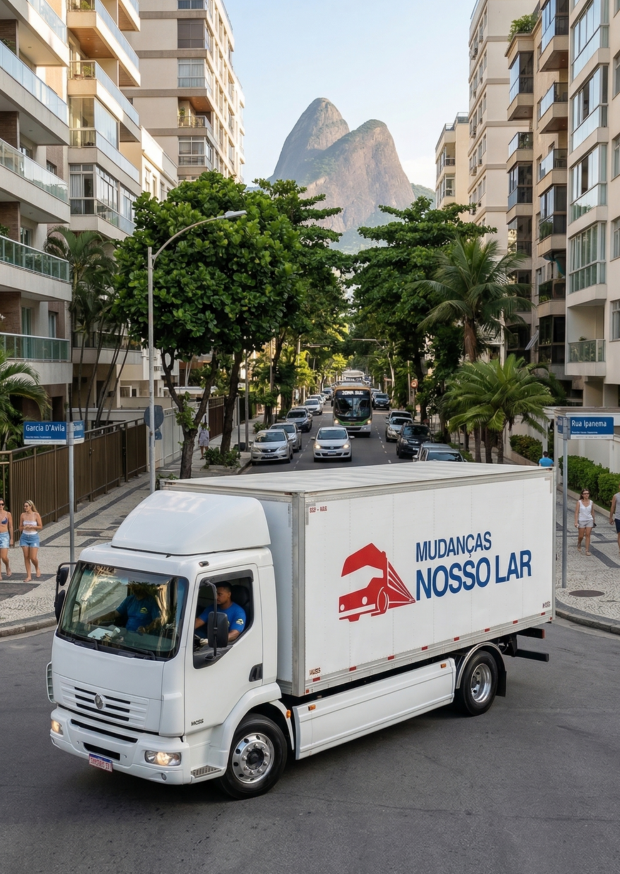 Caminhão de mudanças em Ipanema com atendimento planejado no Rio de Janeiro