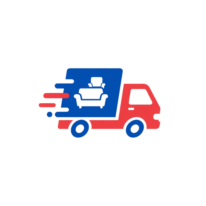 Caminhão de mudança realizando transporte de móveis no Rio de Janeiro